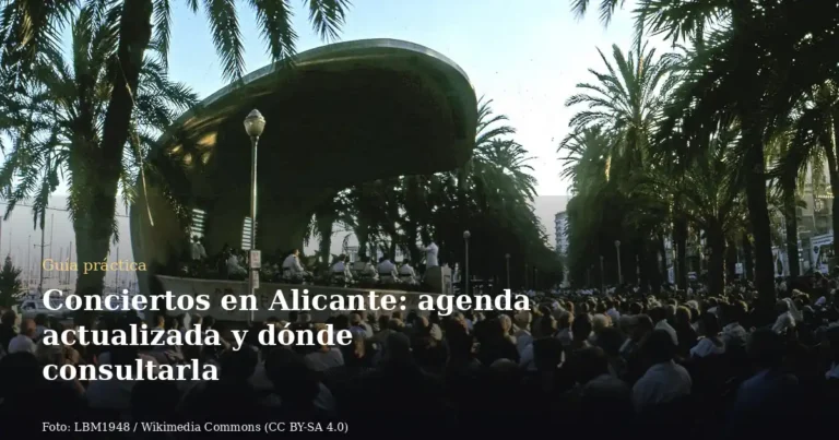 Conciertos en Alicante: agenda actualizada y dónde consultarla