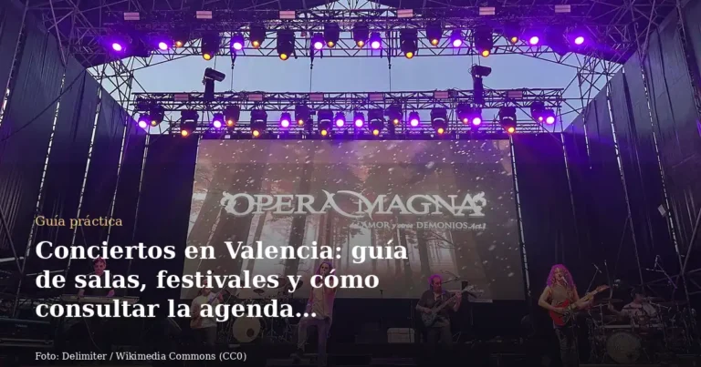 Conciertos en Valencia: guía de salas, festivales y cómo consultar la agenda actualizada
